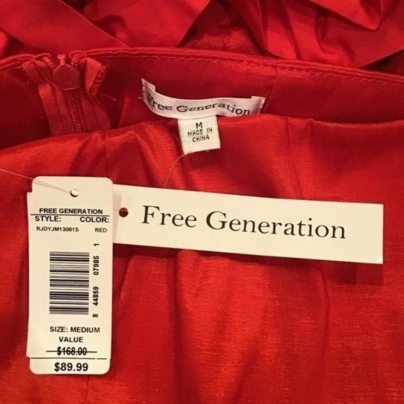 Free Generation Women's Strapless Ruffle Dress - Picture 5 of 5